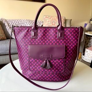Vera Bradley Faux Leather Tassel Tote
